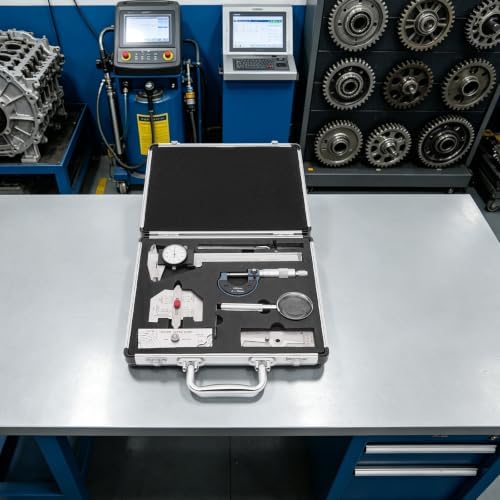 Welding Inspection Ruler Kit with 7 Tools Fillet Weld Gauge Ruler Magnifier Calliper Test Set 12''×9''×2'' Gauge Tool Set Case Box Measuring High Precision More Accurate - Image 6