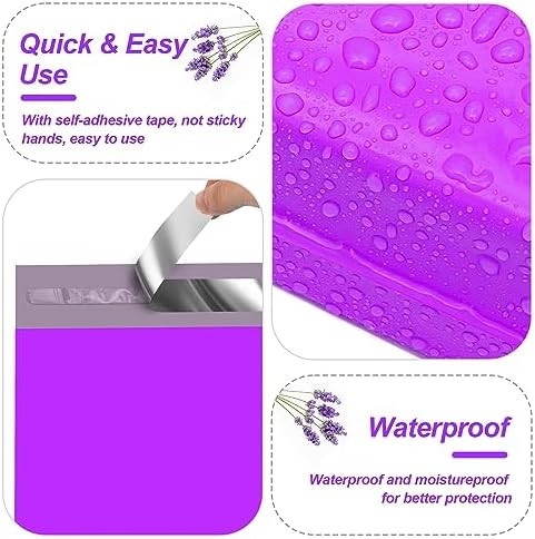 JinRuiKJ Thank You Poly Mailers 12x15.5 Inch, 50 PCS, Purple - Image 3
