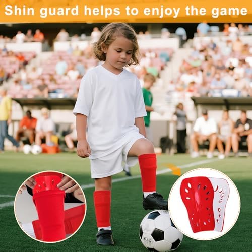 2 Pairs Shin Guards Soccer for Kids,Shin Pads Extra Lightweight Breathable Slide in Shin Guard for Football Training Match Outdoor Activities Protective Slip-in Shin Guards for Boys Girls - Image 7
