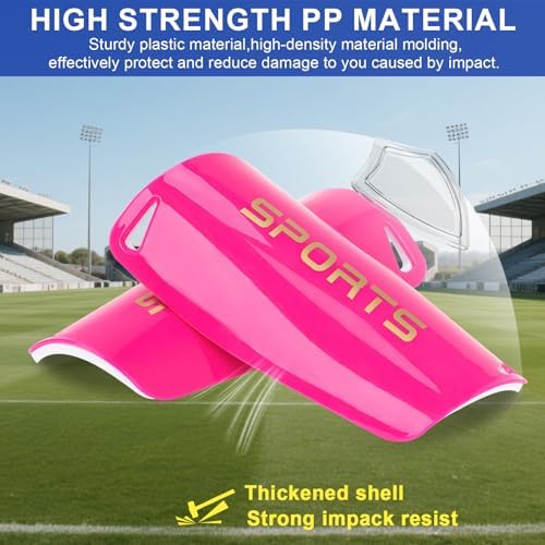 Kids Soccer Shin Guards 2 Pairs Slip-in Youth Shin Pads for Boys Girls, Lightweight PP+EVA Soccer Protective Gear Fits with Shin Guard Sleeves(not Included), Toddler to Teen Sizes Multiple Colors - Image 3