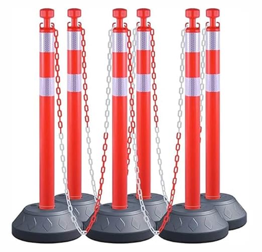 6 Pack 40 Inch Traffic Delineator Posts by vilmon