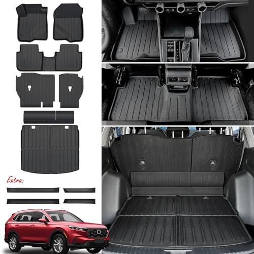 Floor Mats for Honda CRV 2023-2026 Gas & Hybrid, with Cargo Mat by JOULARISE