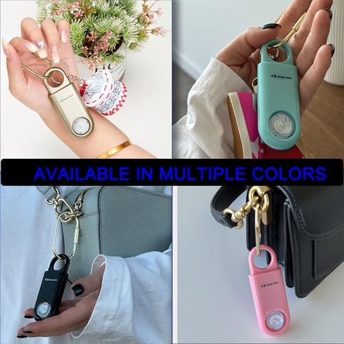 130db Personal Safety Alarm with Ultra Bright Strobe Light. Gold - Image 4