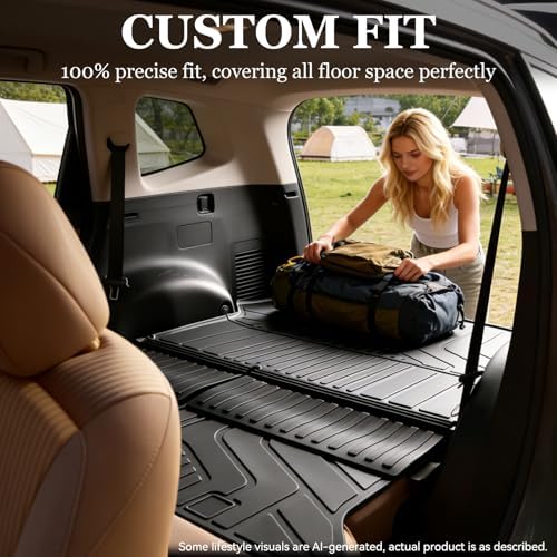 Cargo Mat for with Backrest Mat Replacement for ToyotaRAV4 2013-2018 (Include Hybrid) All Weather TPE CargoLiner Trunk Mat with Seat Back Mat Accessories - Image 5