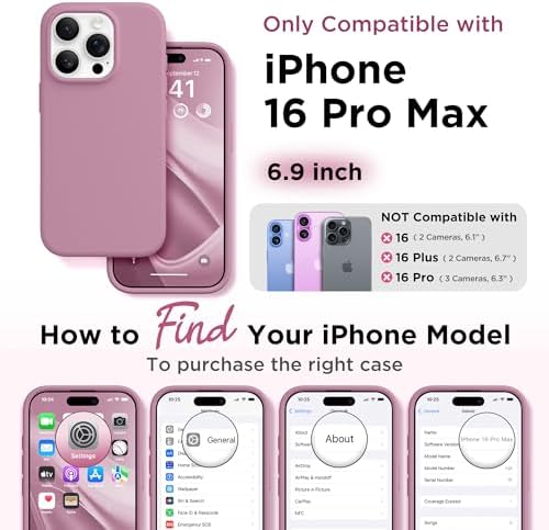 GolbinBox Magnetic for iPhone 16 Pro Max Case, Silicone Cover, Blackcurrant - Image 2