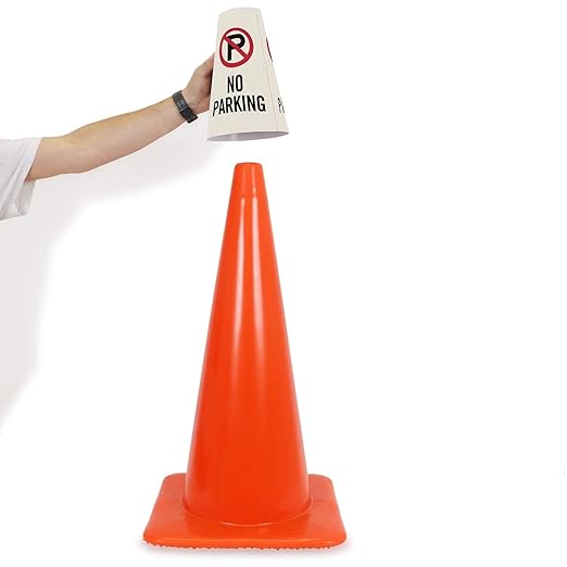 SmartSign 6-Pack "No Parking" Reflective Cone Message Sleeve Collar - Image 5