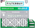 Filterbuy 20x20x2 Air Filter MERV 8 Dust & Allergy Defense (3-Pack) by Filterbuy