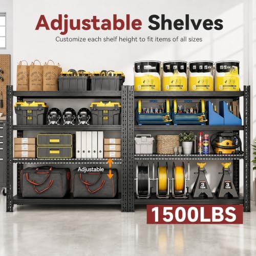 SAWJEC 6000LBS Heavy Duty Metal Garage Shelving Storage Shelves - Image 5