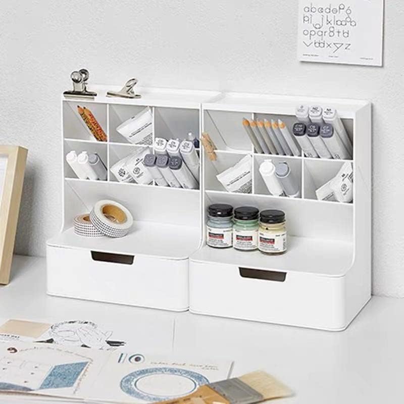 Desk Organizer with Drawer Pencil Organizer for Desk Office Organization Desktop Stationary Organizer for School Home Office Art Supplies - Image 5