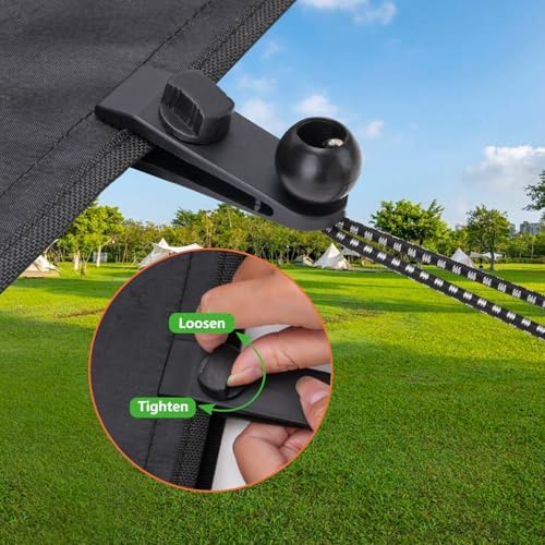 Tarp Clips Heavy Duty Lock Grip, 10 Pcs Tarp Clamps with Storage Bag - Image 4
