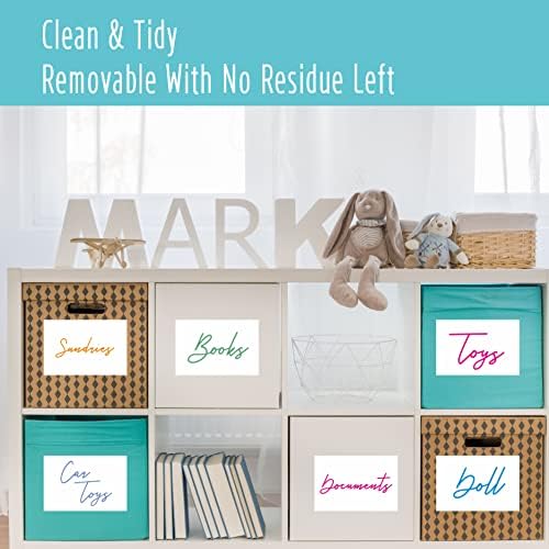 70 Large Size Blank Labels, Water/Oil/Tear Resistant, Inkjet & Laser Printer Available Removable No Residue for Home Organization Projects, Bins, Kitchen Storage Containers, Desk Items(8.5”x 5.5”) - Image 3