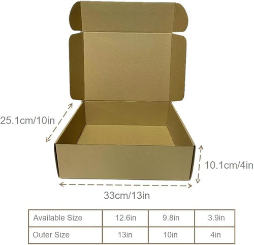 13x10x4 Inch Set of 18 Pack Brown Corrugated Shipping Boxs - Image 2