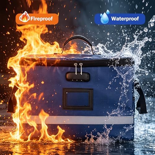 EXLIFBAG Fireproof File Organizer with Lock, 1 Layer - Image 5