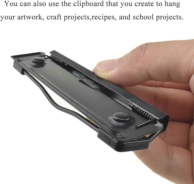 HAHIYO 4.72 Inches Black Metal Mountable Clipboard Clips - Image 5