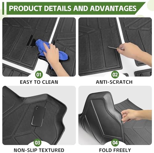 Cargo Liners for 2023-2026 Honda HRV Trunk Mat with Seat Back Cover Accessories, All Weather Rear Cargo Mat Backrest Protector for 2023 2024 2025 2026 HR-V - Image 7