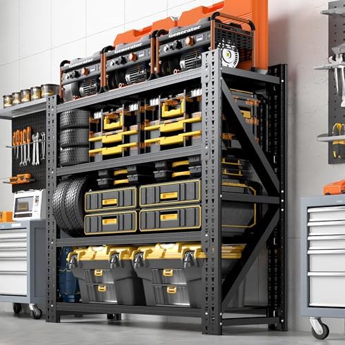 Heavy Duty Metal Shelving Units, Garage Shelves & Storage System by BIZOEIRON