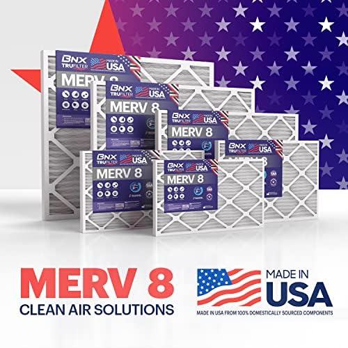 BNX 20x20x1 MERV 8 Air Filter 2 Pack - MADE IN USA - Electrostatic Pleated Air Conditioner HVAC AC Furnace Filters - Removes Dust, Mold, Pollen, Lint - Image 7
