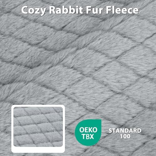 JOEJOY XL Dog Beds Large Sized Dog, Orthopedic Big Dogs Crate Bed with Washable Removable Cover, Extra Thick Egg-Crate Memory Foam Pet Beds up to 80 lbs, Light Grey, 41"x27" - Image 5