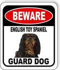 BEWARE ENGLISH TOY SPANIEL GUARD DOG Aluminum Composite Outdoor Sign 15" x18" Metal Security Notice for Yard, Fence, Porch, Property, and Business – No Trespassing, Warning, Attack Dogs, Protection by WorkHouseSigns