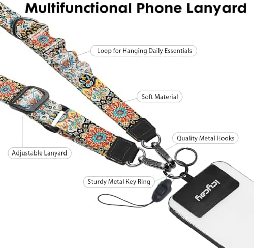 Icycay Phone Lanyard Crossbody Strap Neck Adjustable Teacher Women Boho - Image 3