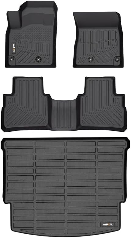 AIPOIL® Floor Mats & Cargo Liner Set for 2021-2025 2026 Nissan Rogue | S | SV | SL | Platinum (Not for Sport) All Weather Protection TPE Car Full Set Custom Car Mats Accessories - Black by AIPOIL