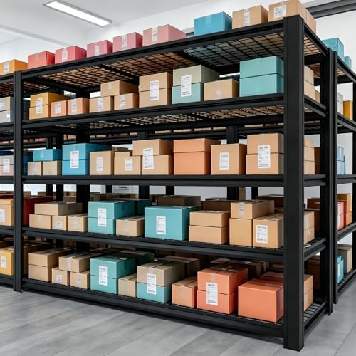 Heavy-Duty Garage Shelving | Metal Garage Storage Racks, 6000-pound capacity; Adjustable Storage Racks for Garage Storage,Multi-Purpose Shelving Unit,84 "H x 61.94 "W x 24 "D (5T-84H*61.94W*24D) - Image 2
