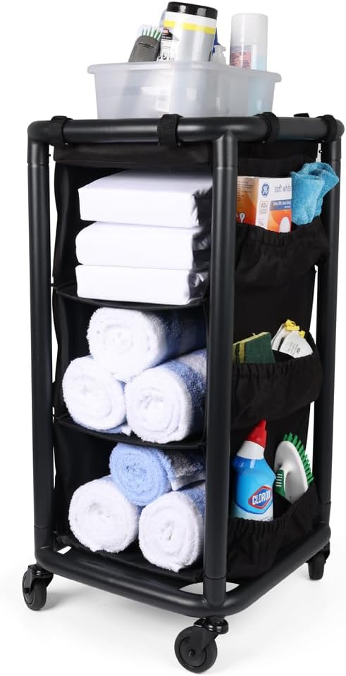 Multipurpose Rolling Janitorial Cart – Ideal - Image 4