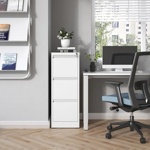 3 Drawer File Cabinet with Lock,Metal File Cabinet for Home Office - Image 2