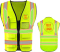 YOWESHOP High Reflective Visibility Safety Vest Custom Your Logo Safety Workwear by YOWESHOP