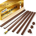 Delamu Cord Hider, 85in Cord Covers for Wires on Wall, One-Cord Cable Hider, Self-Adhesive Wire Hiders Wire Covers for TV Cords on Wall, Paintable Cable Cover Management Kit, W0.59 H0.4in, Brown by DELAMU