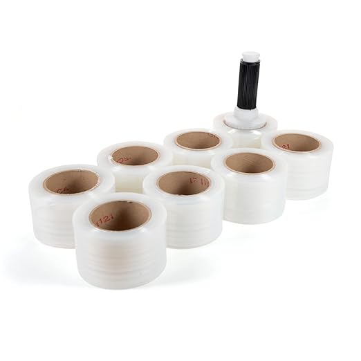 IDL Packaging 3" Stretch Wrap Mini Roll, 700 feet, 120 Gauge by IDLPackaging