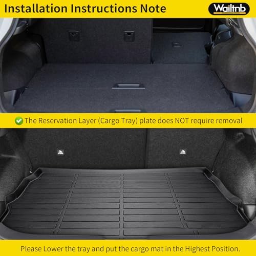 Wailtnb- Floor Mats & Cargo Liner Set Custom Fit 2017-2022 Nissan Rogue Sport Cargo Tray Highest Position All Weather Floor Liners for Nissan Rogue Sport Cargo Liner Mat Accessories for Rogue Sport - Image 2