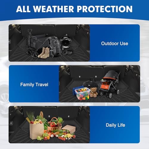 Mixsuper Cargo Liner for Honda Passport 2019-2025, All Weather Trunk Mat Backrest Mat TPE Back Seat Cover Protector for Passport Accessories - Image 6