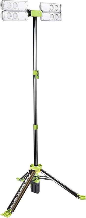 PowerSmith Voyager PVLR8000A 8000 Lumen Collapsible Cordless Tripod LED Work by PowerSmith