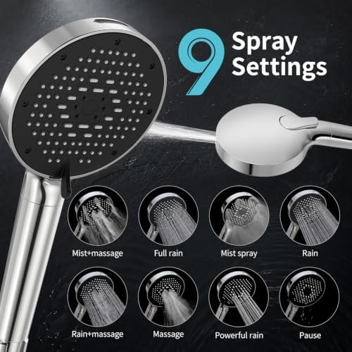 SR SUN RISE High Pressure Filtered Handheld Shower Head 9 Spray（1 filter） - Image 2