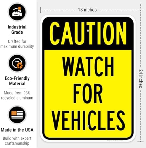 Watch for Vehicles Sign, - Image 3