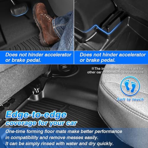 CARTIST Floor Mats for Dodge Ram 2500/3500 Crew Cab 2019-2026 Bucket Seat (Not for PTO KIT Models), All Weather Car Mats for Ram 2500/3500 Accessories, Heavy Duty Rubber Mats - Image 4