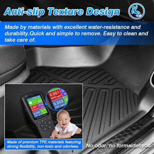 CARTIST Floor Mats for Dodge Ram 2500/3500 Crew Cab 2019-2026 Bucket Seat (Not for PTO KIT Models), All Weather Car Mats for Ram 2500/3500 Accessories, Heavy Duty Rubber Mats - Image 5