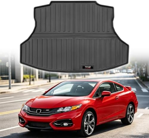 Custom for 2012-2015 Honda Civic Sedan Cargo Mats Trunk Liner All Weather TPE Protection Mat Accessories (for 2012-2015 Honda Civic) by Yonugli