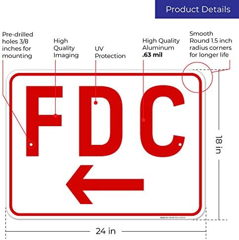 FDC Left Arrow Sign, - Image 3