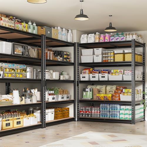 REIBII 4 Pack Storage Shelves,5 Tier Heavy Duty Metal Garage Shelving - Image 2