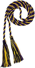 Tassel Depot Graduation Honor Cord - Black/Purple/Gold - Every School Color Available - Made In Usa by TasselDepot