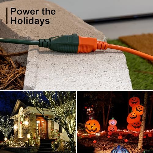 GE Outdoor Extension Cord, 80Ft, Outdoor Grounded Heavy Duty Extension Cord - Image 5