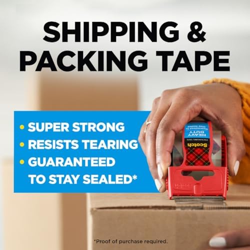 Scotch Heavy Duty Packaging Tape, 2 Inches x 800 Inches, Clear - 2 Count - Image 2