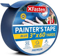 XFasten Professional Blue Painters Tape, Multi-Use, 3 Inches x 60 Yards Blue Tape - Sharp Edge Line Technology, Produces Sharp Lines | Residue-Free and Artisan Grade Wall Trim Tape by XFasten