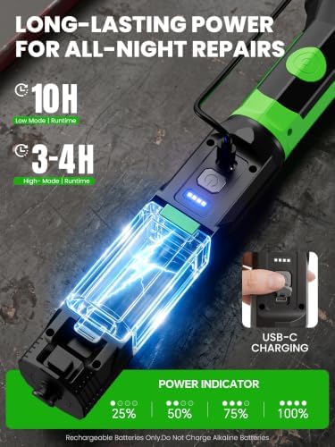 Rechargeable LED Work Light, COB Magnetic Work Lamp for Garage & Camping - Image 4