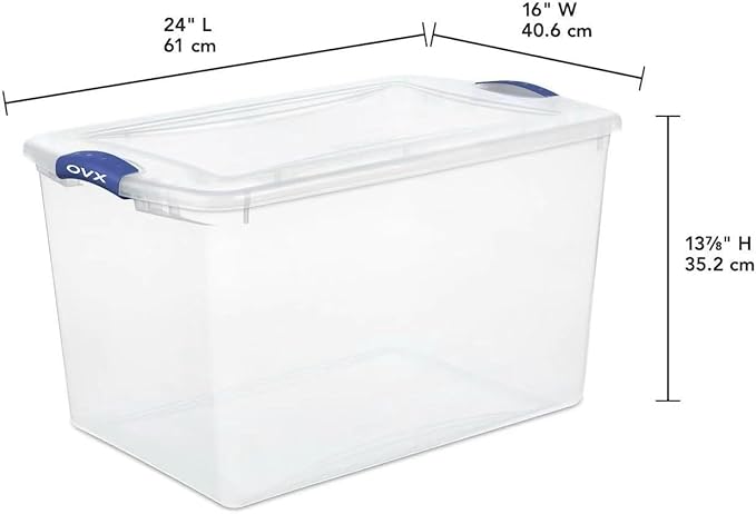 2 Pack 66 Quart Clear Plastic Storage Bins - Image 6