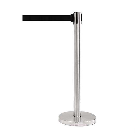 VIP Crowd Control Retractable Belt Stanchion Queue Safety Barrier Set - Image 3