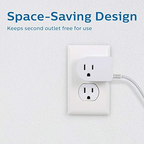 Philips Grounded On/Off Switch with Braided Cord, 6 Ft Cable, Tabletop - Image 6
