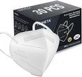 HUHETA KN95 Face Masks, 30 Packs Individually Wrapped, 5-Ply Breathable & Comfortable Safety Mask, Filter Efficiency=95%, Protective Cup Dust Masks Against PM2.5 (White Mask) by HUHETA